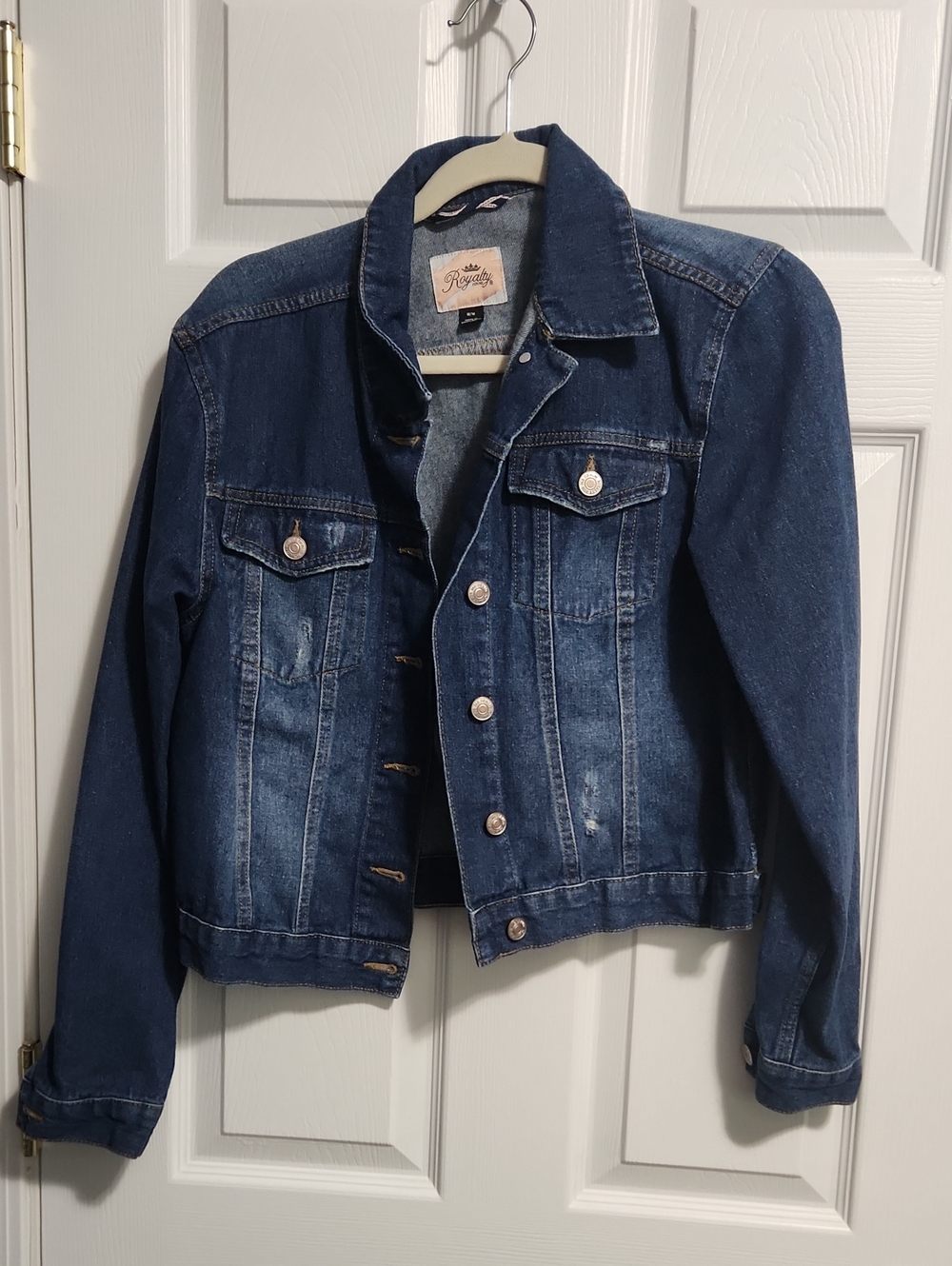 Royalty For Me Dark Blue Denim Jean Jacket